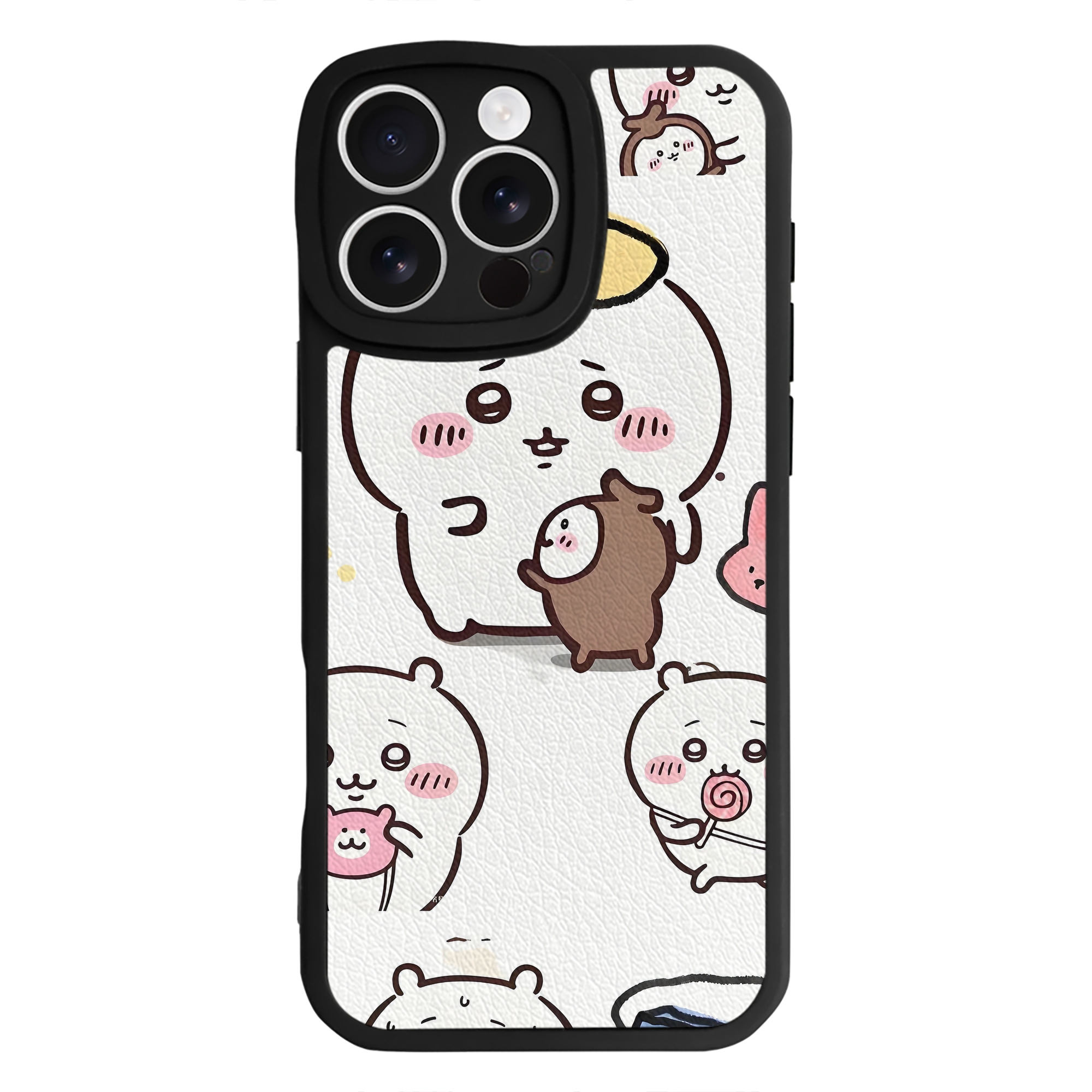 （画像用） ちいかわ Chii-kawa 【iPhone 16シリーズ対応】シリコンスマホケース（レザー調） 材質：シリコン